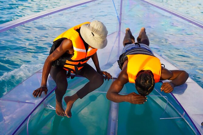 Reef Explorers Transparent Boat and Beach Tour - The Andes Ship Wreck in Deep Bay
