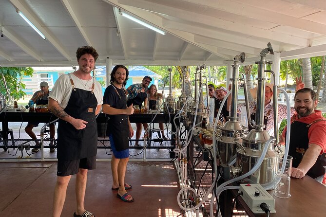 Rum Making Masterclass Galleon Beach Antigua 2 People per Station - The opening rum flight